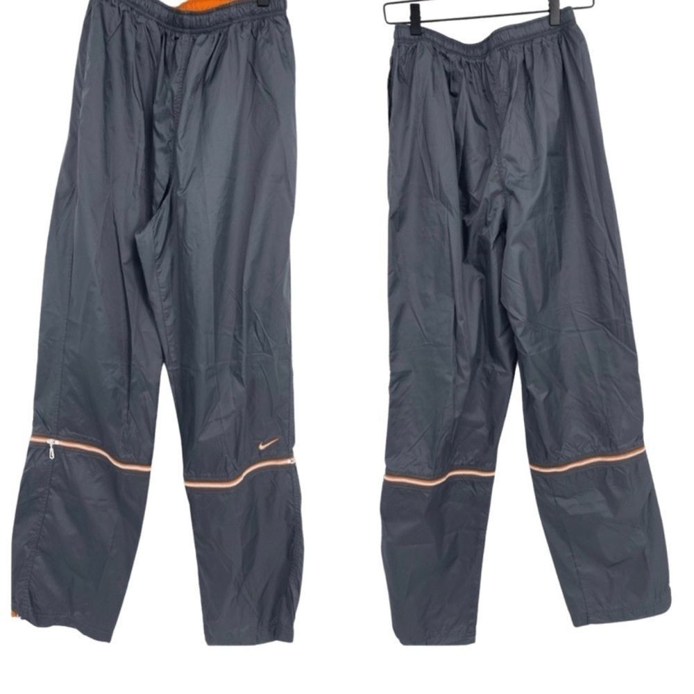 Nike Youth XL Grey Windbreaker Track Pants | Zip Ankles | Unisex Athletic Fit